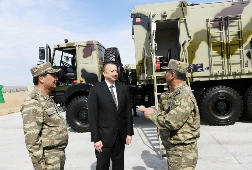 President Aliyev inaugurates Defense Ministry’s military unit (PHOTO)