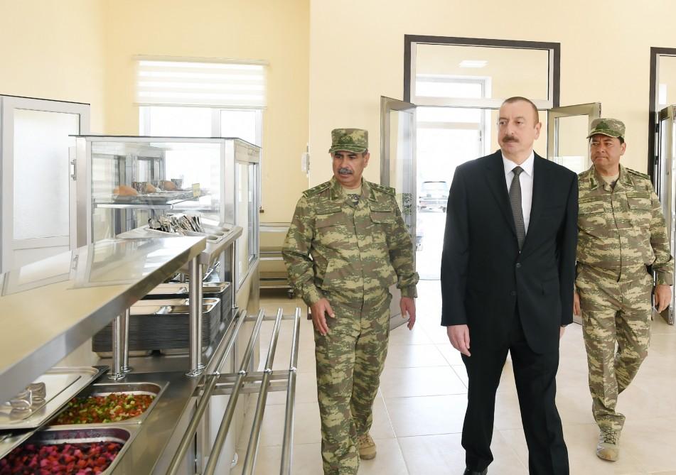 President Aliyev inaugurates Defense Ministry’s military unit (PHOTO)