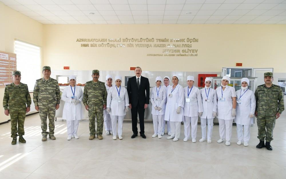 President Aliyev inaugurates Defense Ministry’s military unit (PHOTO)