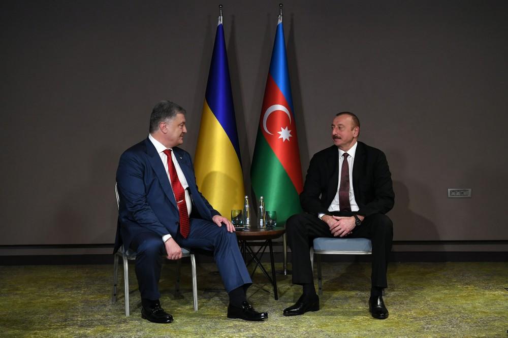 Presidents of Azerbaijan, Ukraine meet in Turkey (PHOTO)