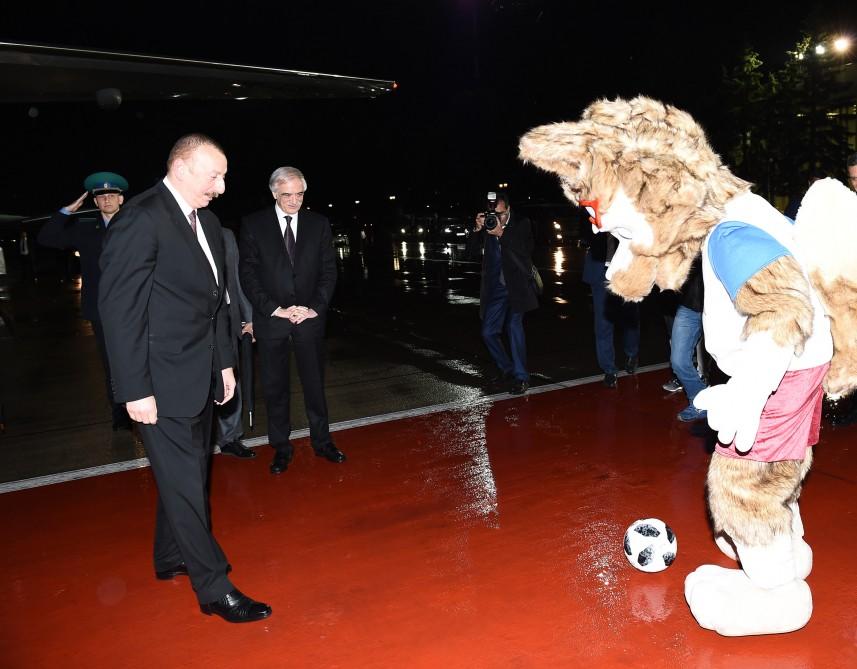 President of Azerbaijan Ilham Aliyev arrives in Russia on working visit (PHOTO)