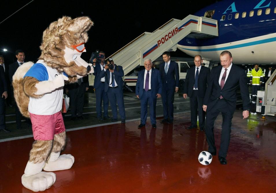 President of Azerbaijan Ilham Aliyev arrives in Russia on working visit (PHOTO)