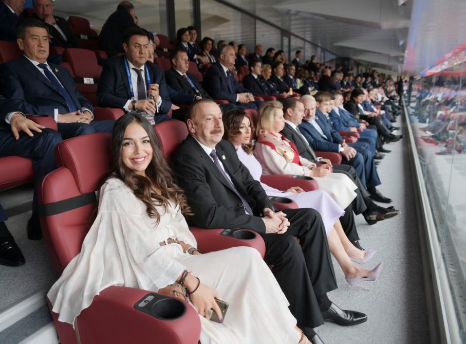 President Aliyev, first lady attend opening ceremony of 2018 FIFA World Cup in Moscow