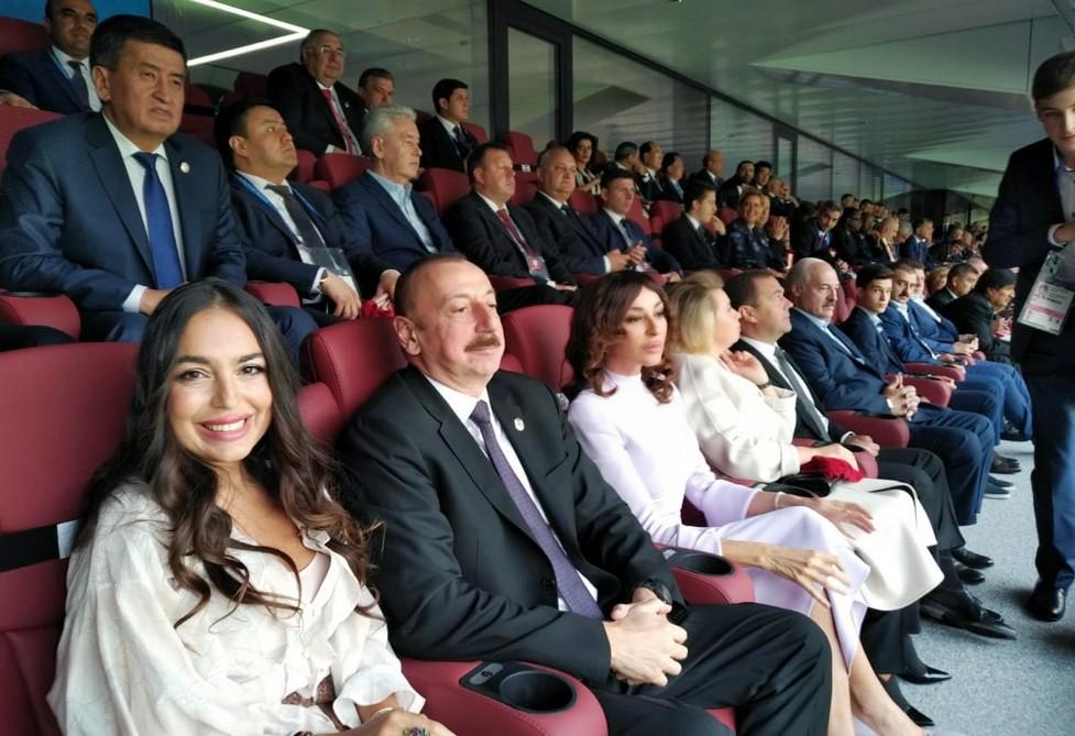 President Aliyev, first lady attend opening ceremony of 2018 FIFA World Cup in Moscow
