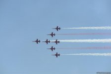 Demonstration flights of Solo Turk and Turkish Stars aircraft above Baku Bay (PHOTO)