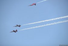 Demonstration flights of Solo Turk and Turkish Stars aircraft above Baku Bay (PHOTO)