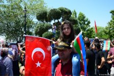 Demonstration flights of Solo Turk and Turkish Stars aircraft above Baku Bay (PHOTO)