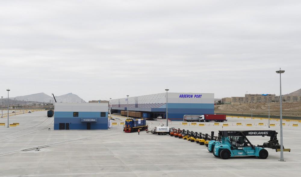 President Ilham Aliyev attends opening of Absheron Logistics Center (PHOTO)