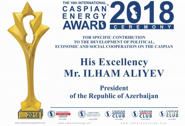 Caspian Energy Award to be presented to presidents of five Caspian countries (PHOTO)