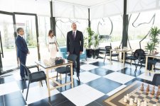President Aliyev attends opening of sports, amusement park in Khatai district of Baku (PHOTO)