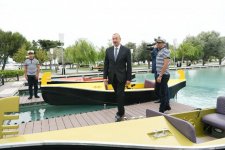President Ilham Aliyev, first lady Mehriban Aliyeva attend opening of fountain complex in Baku (PHOTO)