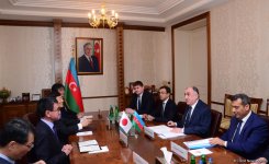 Azerbaijani, Japanese FMs meet in Baku (PHOTO)