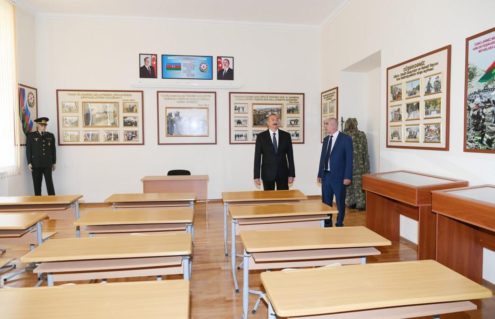 President Ilham Aliyev views conditions at reconstructed lyceum in Baku (PHOTO)