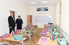 President Aliyev views newly reconstructed school in Mashtagha settlement (PHOTO)