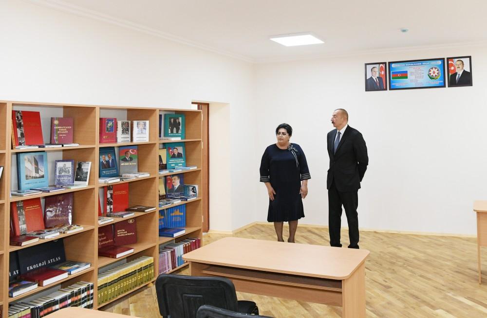 President Aliyev views newly reconstructed school in Mashtagha settlement (PHOTO)