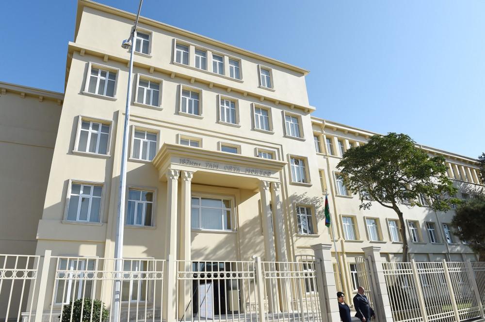 President Aliyev views newly reconstructed school in Mashtagha settlement (PHOTO)