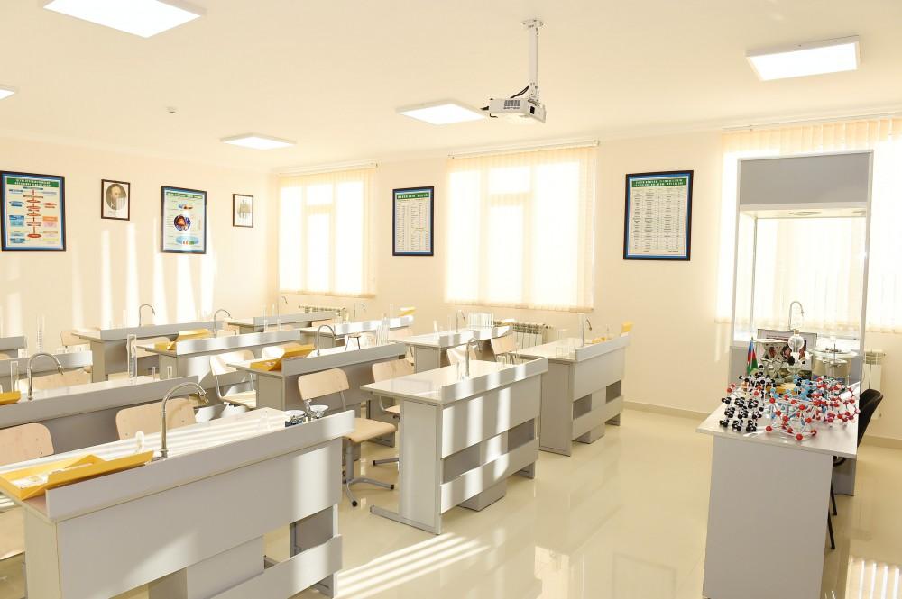 Ilham Aliyev views conditions created at secondary school in Nardaran after overhaul (PHOTO)