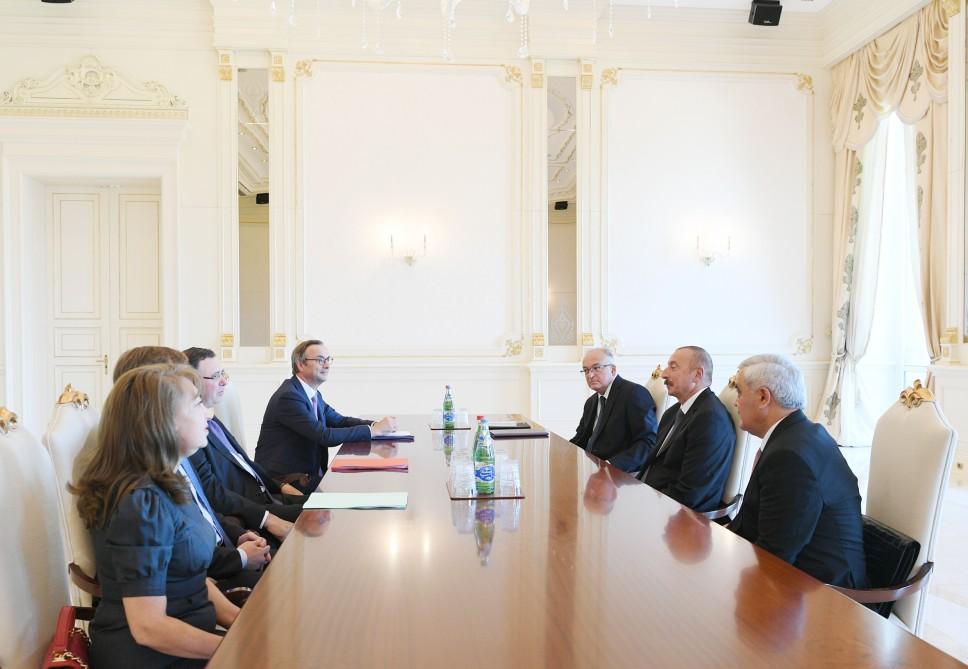 President Ilham Aliyev receives Total CEO