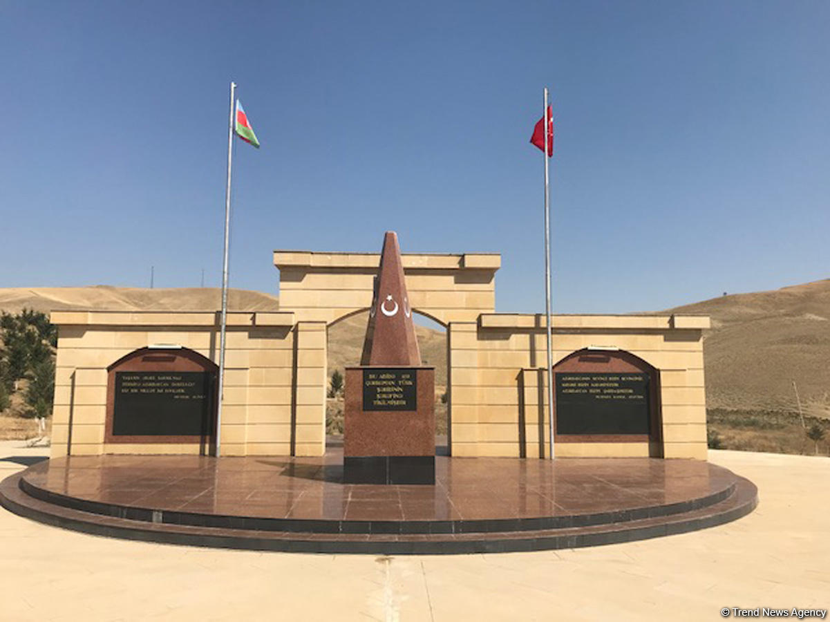 Monument honoring Turkish martyr soldier opens in Shamakhi after overhaul (PHOTO)