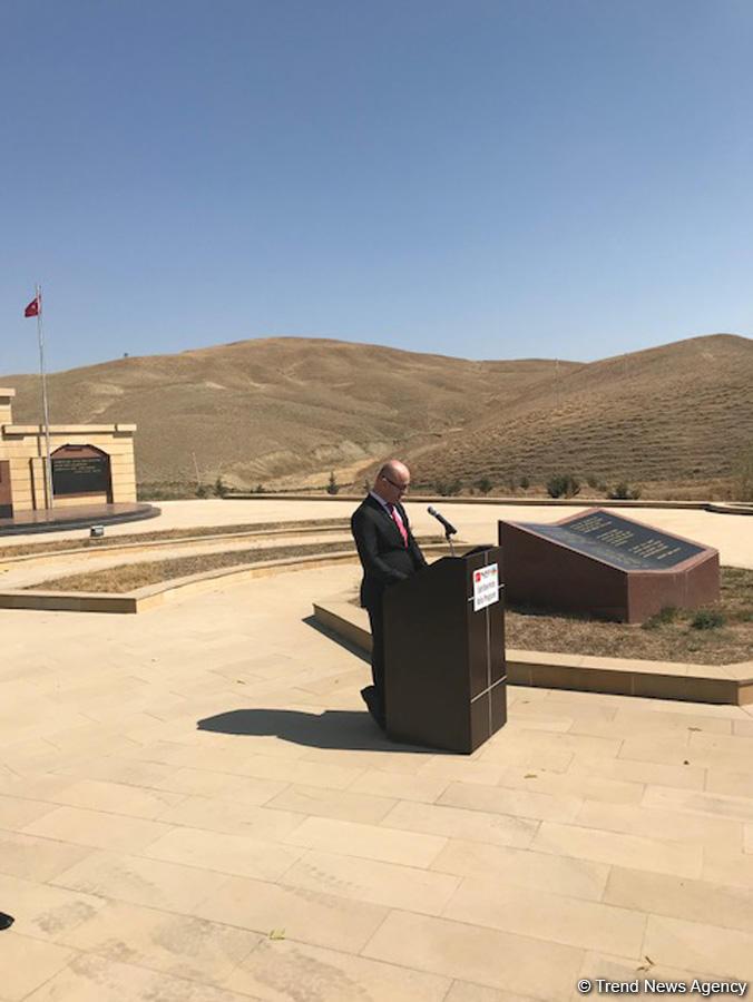 Monument honoring Turkish martyr soldier opens in Shamakhi after overhaul (PHOTO)