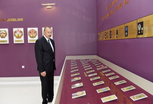 Azerbaijani president inaugurates Flag Museum in Bilasuvar (PHOTO)