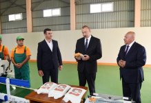 Azerbaijani president attends opening of Masalli-Nematlari LLC rice plant (PHOTO)
