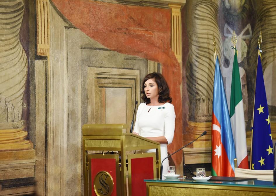 First VP Mehriban Aliyeva attends conference on centennial of ADR and relations of strategic partnership between Azerbaijan, Italy (PHOTO)