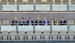 Azerbaijani president watches fights at World Judo Championships (PHOTO)