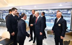 Azerbaijan's president, first VP, Russian, Mongolian presidents watch competitions at World Judo Championships (PHOTO)