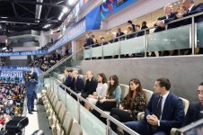 Azerbaijan's president, first VP, Russian, Mongolian presidents watch competitions at World Judo Championships (PHOTO)