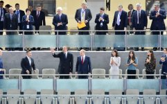 Azerbaijan's president, first VP, Russian, Mongolian presidents watch competitions at World Judo Championships (PHOTO)