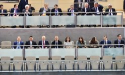 Azerbaijan's president, first VP, Russian, Mongolian presidents watch competitions at World Judo Championships (PHOTO)