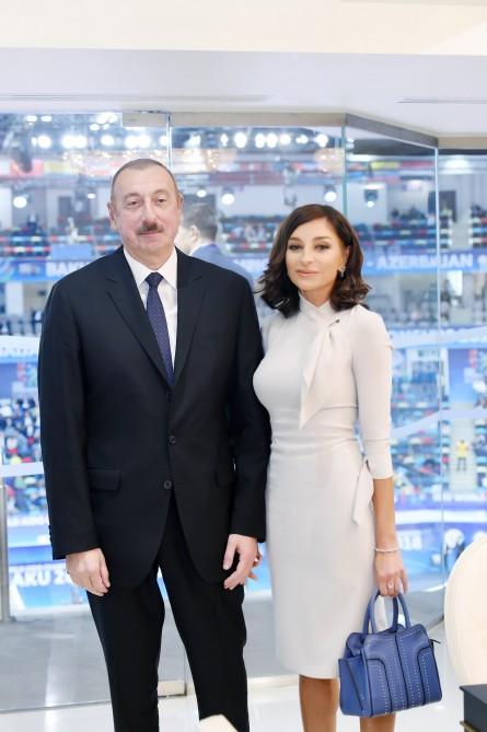 Azerbaijan's president, first VP, Russian, Mongolian presidents watch competitions at World Judo Championships (PHOTO)