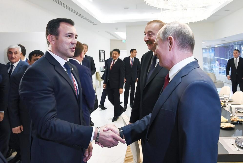 Azerbaijan's president, first VP, Russian, Mongolian presidents watch competitions at World Judo Championships (PHOTO)