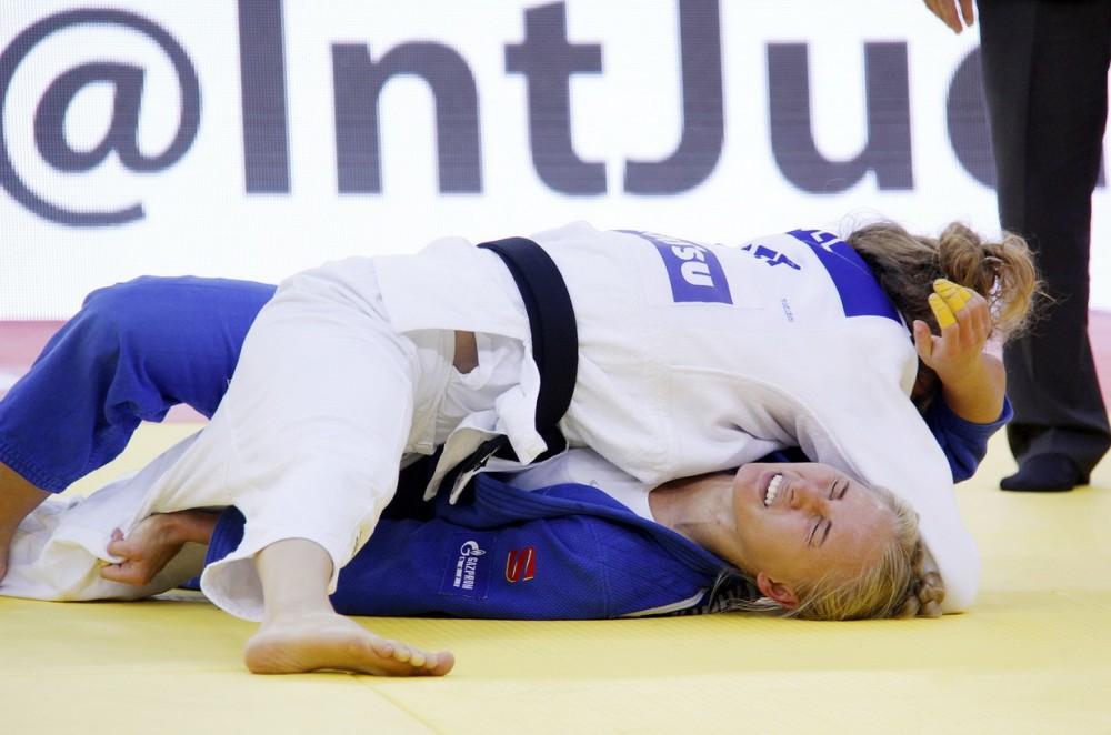 Azerbaijan's president, first VP, Russian, Mongolian presidents watch competitions at World Judo Championships (PHOTO)
