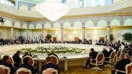 Azerbaijani president attends expanded session of CIS Council of Heads of State in Dushanbe (PHOTO)