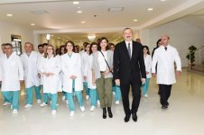 Azerbaijani president, first lady inaugurate Guba central hospital (PHOTO)