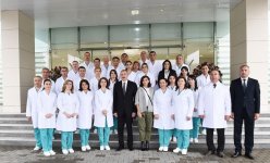 Azerbaijani president, first lady inaugurate Guba central hospital (PHOTO)
