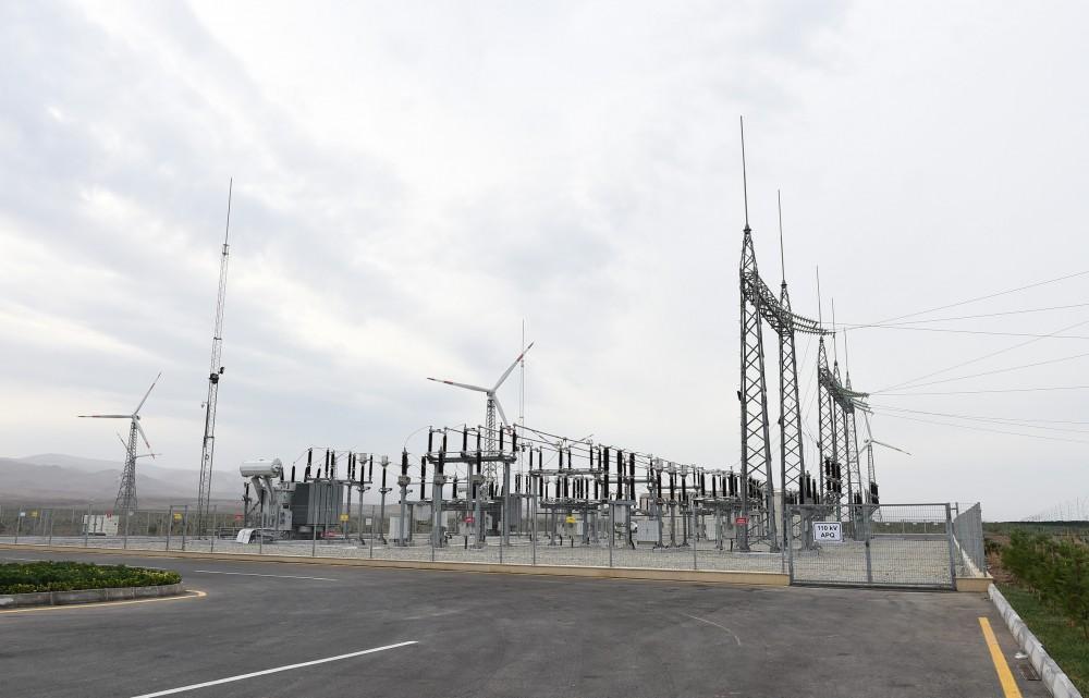 Azerbaijani president, first lady inaugurate wind power park in Khizi district (PHOTO)