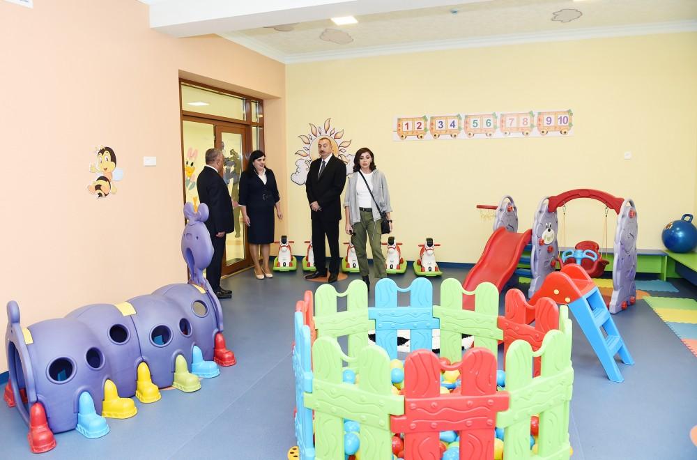 Azerbaijani president, first lady inaugurate orphanage-kindergarten in Guba (PHOTO)