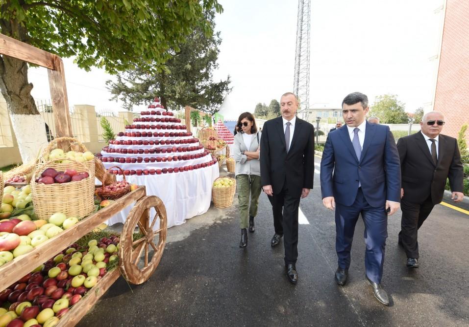 Azerbaijani president, first lady view sapling enterprise of Guba Scientific-Research Institute (PHOTO)
