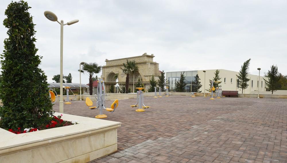 Azerbaijani president, first lady view Youth Park in Guba (PHOTO)