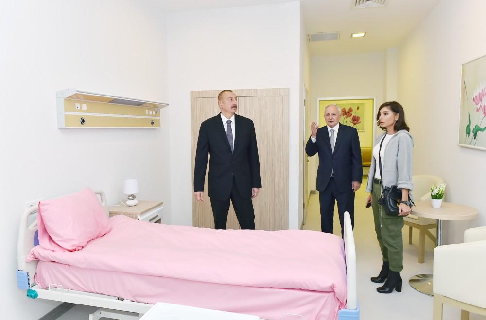 Azerbaijani president, first lady inaugurate Guba central hospital (PHOTO)