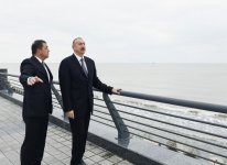 Ilham Aliyev views conditions created in seaside park-boulevard complex in Astara (PHOTO)