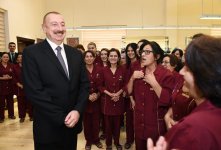 Azerbaijani president, first lady attend opening of Lankaran branch of Azerkhalcha (PHOTO)
