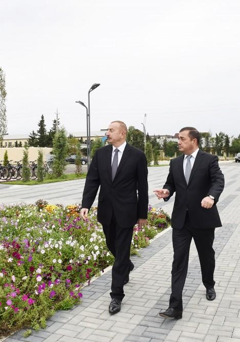 Ilham Aliyev views conditions created in seaside park-boulevard complex in Astara (PHOTO)