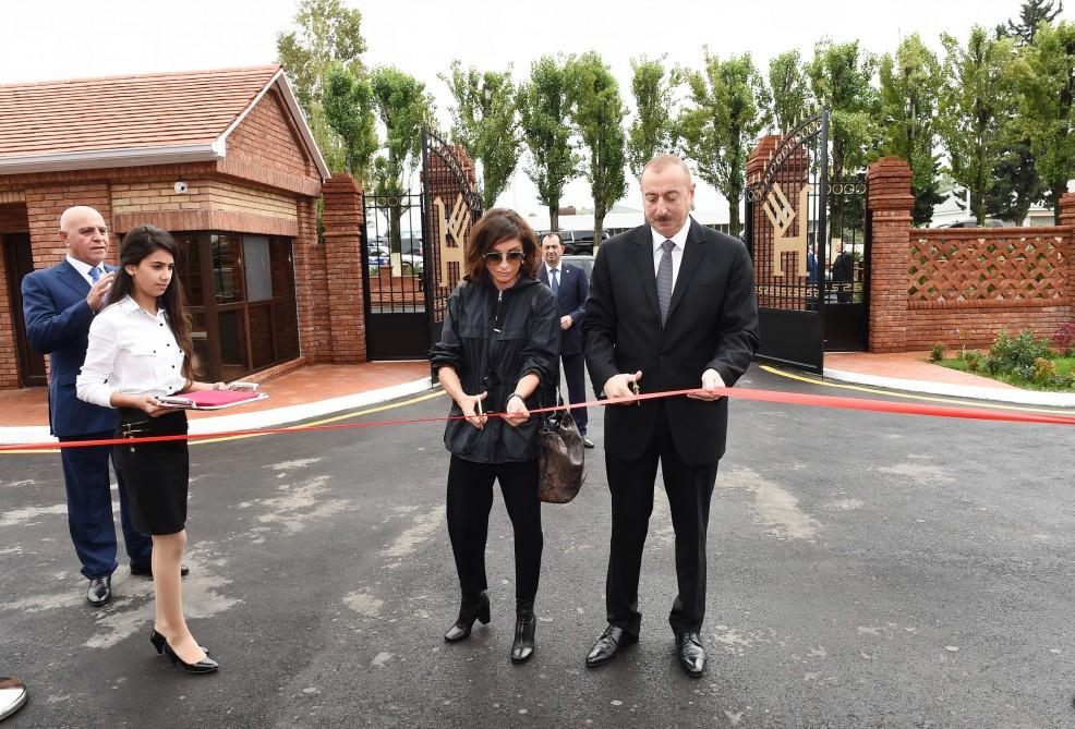 Azerbaijani president, first lady attend opening of Lankaran branch of Azerkhalcha (PHOTO)