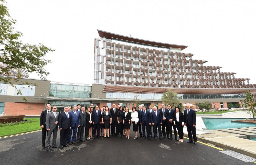 Azerbaijani president, first lady view Lankaran Istisu and Health Center (PHOTO)