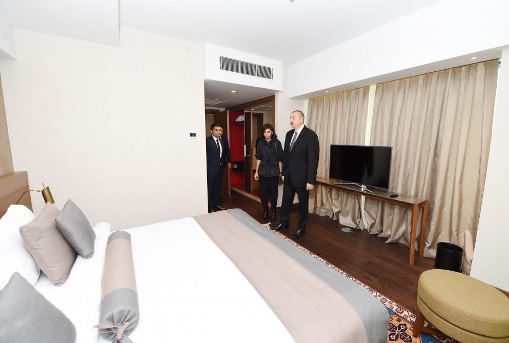 Azerbaijani president, first lady view Lankaran Istisu and Health Center (PHOTO)