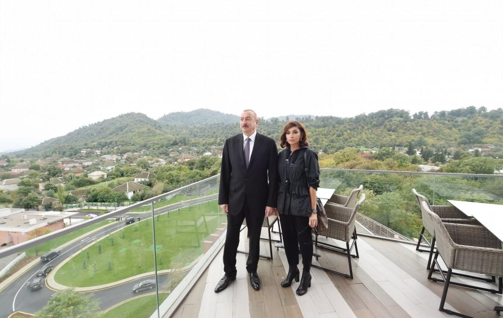 Azerbaijani president, first lady view Lankaran Istisu and Health Center (PHOTO)